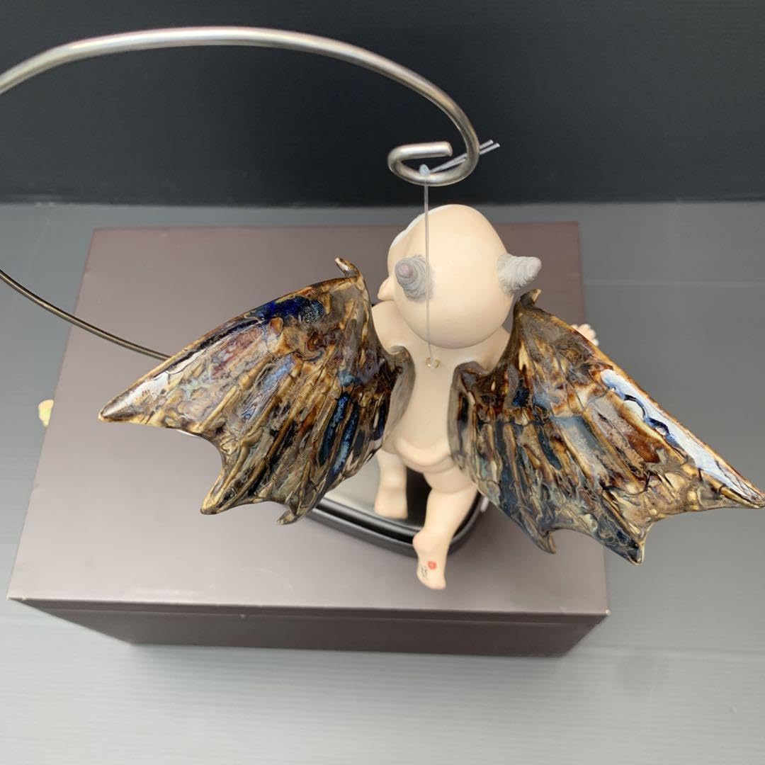 Amazon.co.jp: 陶人形 悪魔 天使 置物 オブジェ : おもちゃ