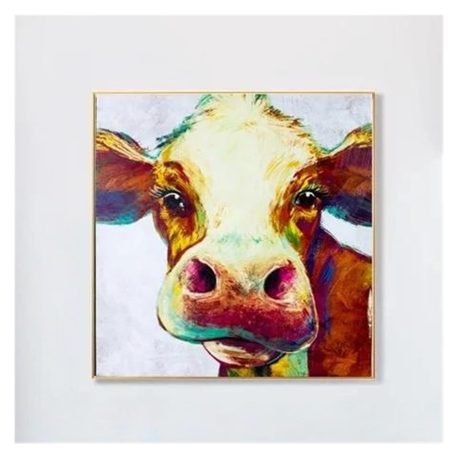 Cuadro de vacas XENITE soluciona paredes vacías sin marco 30x30