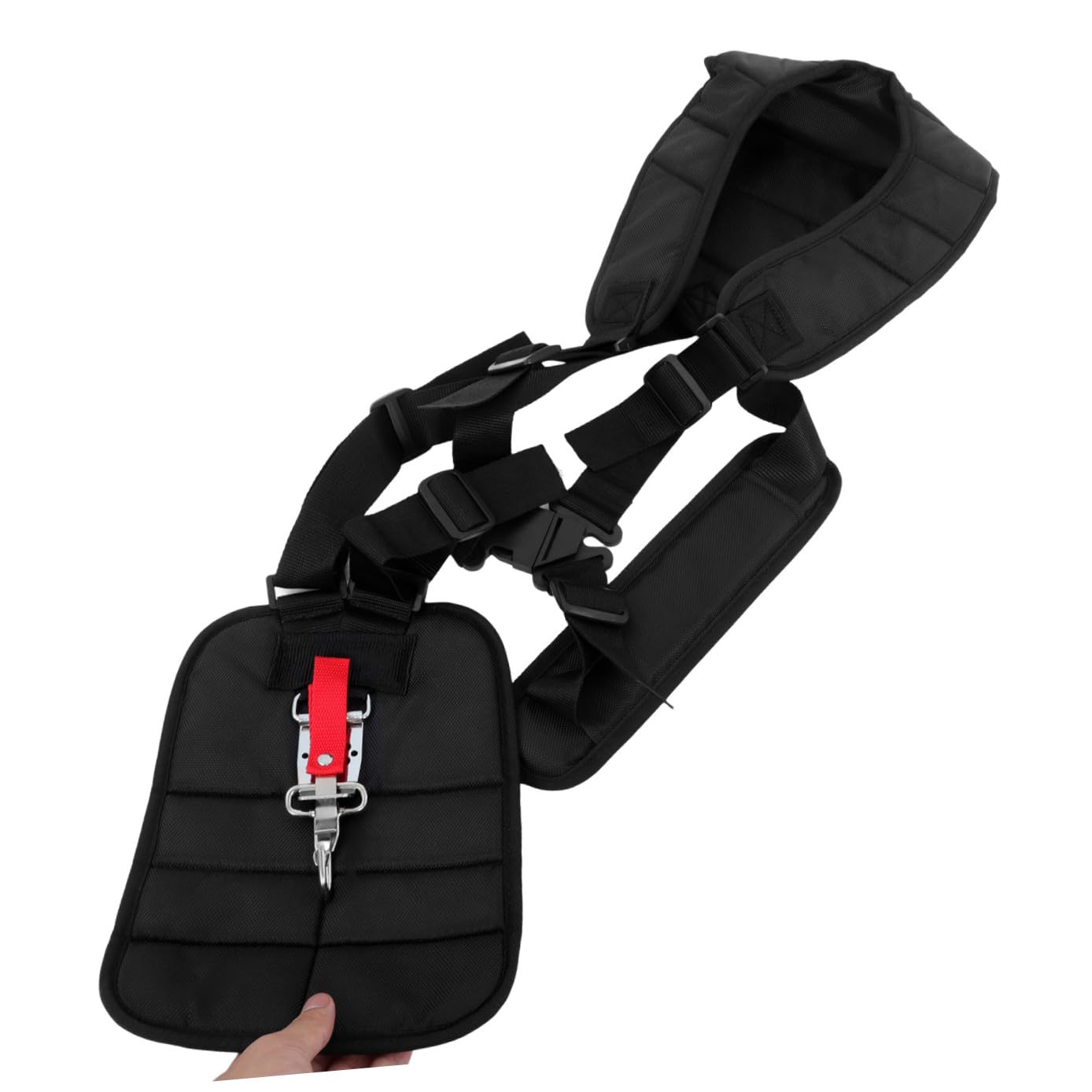 Mipcase Tracolla Doppia Spalla per Decespugliatore Spallacci Imbottiti in Nylon e Cintura Regolabile Fibbia per Taglio Prato Comodo e Sicuro