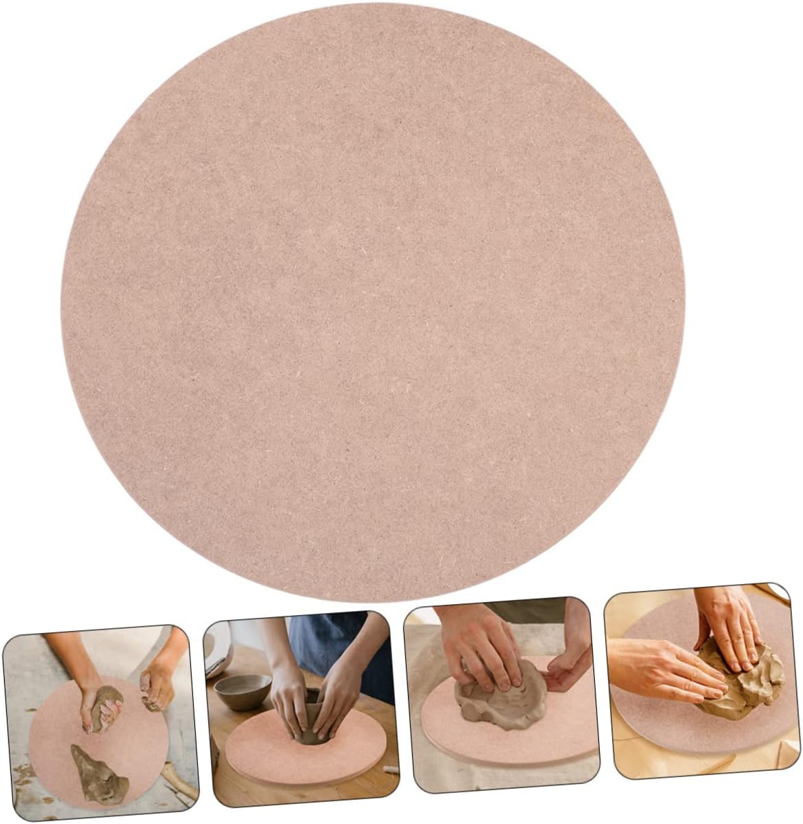TEHAUX Pottery Bat Board Sculpture Tool Smooth Edges High Water Absorption Reusable Pottery Base Plate for DIY Sculpting and Art Projects