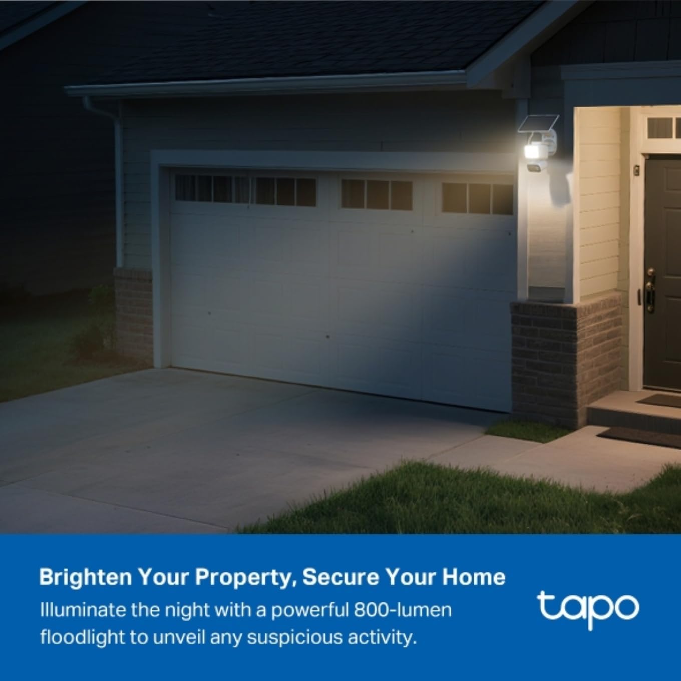 Tapo C615F Kit – Cámara Vigilancia Exterior con Panel Solar, 2K 3MP, 360° con Foco 800 LM, WiFi sin Cables, Detección IA Personas/Vehículos/Mascotas, Visión Nocturna Color, hasta 140 días de batería 7