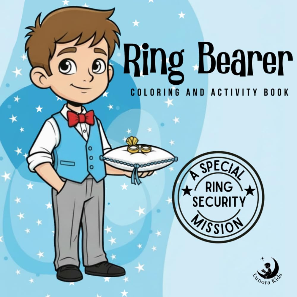 Ring Bearer Coloring and Activity Book - A Special Ring Security Mission: A Fun Wedding Gift for Boys