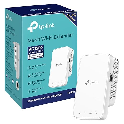 TP-Link AC1200 RE330 Dual-Band Wi‑Fi Extender
