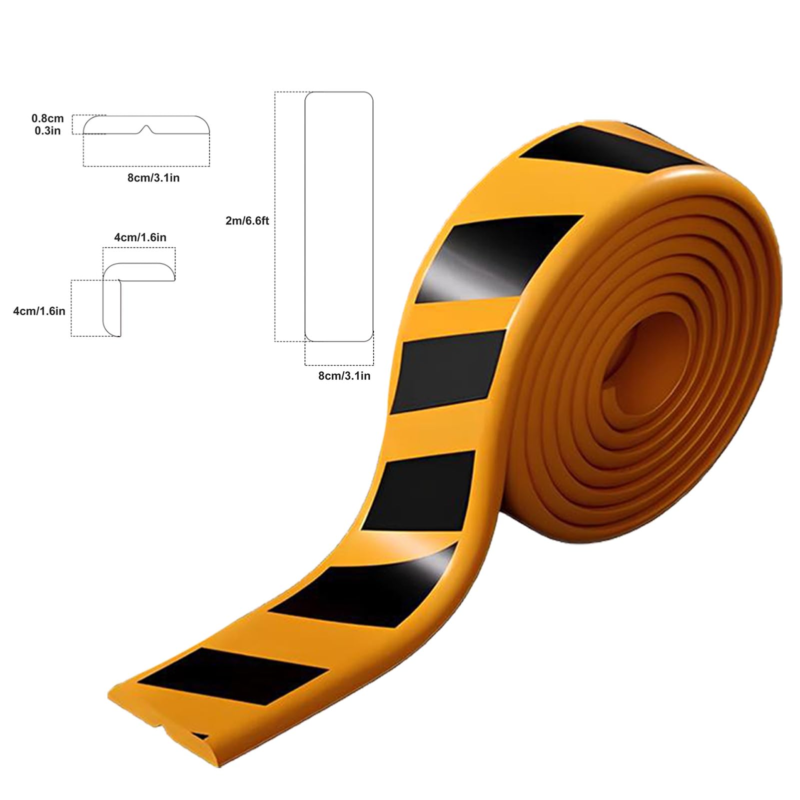 Protectores de esquina en forma de L, protectores de bordes de espuma de seguridad de alta visibilidad a rayas amarillas y negras para paredes, escaleras, garajes, almacenes, parachoques resistentes a