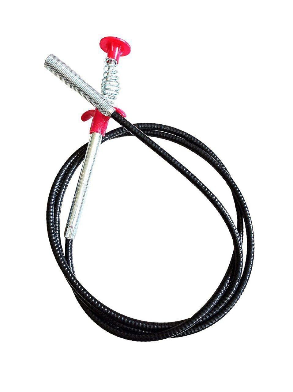 Sink Hair Catching Drain Cleaner 90CM | Long Flexible Pipe Cleaning Spring Stick | Drain Unblocker Tool for Hair, Dirt & Clog Removal-image-48
