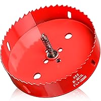 Vista 38 de Sierra perforadora de 3 1/2" (89 mm) para madera y plástico, broca de núcleo de cortador de agujeros bimetálico HSS para paneles de yeso, tableros