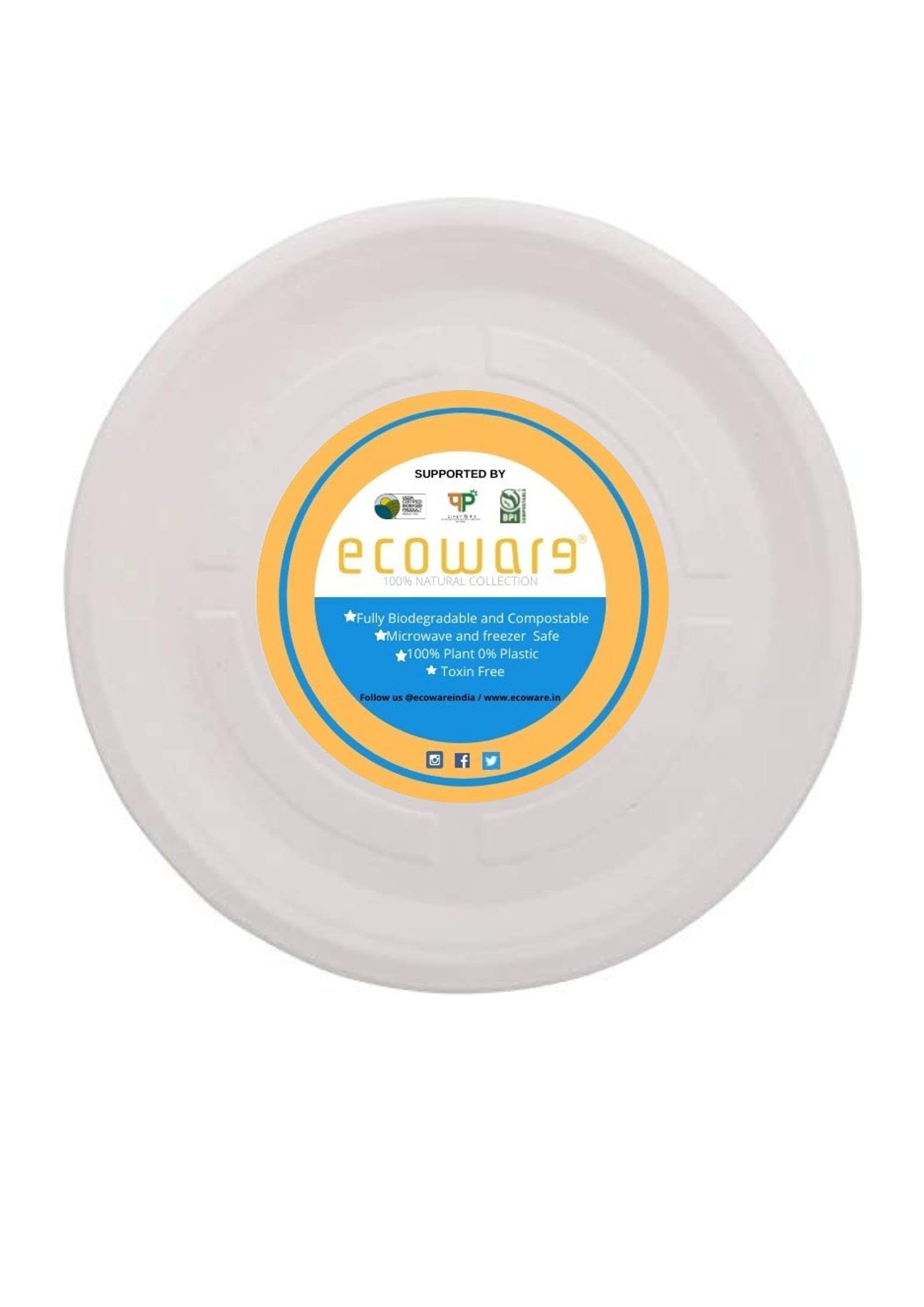 ECOWARE® (Pack of 50 Plates 100% Biodegradable, Compostable, Ecofriendly, Disposable Round Plate 11 inch- Large (B00KNRBSRY) Amazon Price History, Amazon Price Tracker