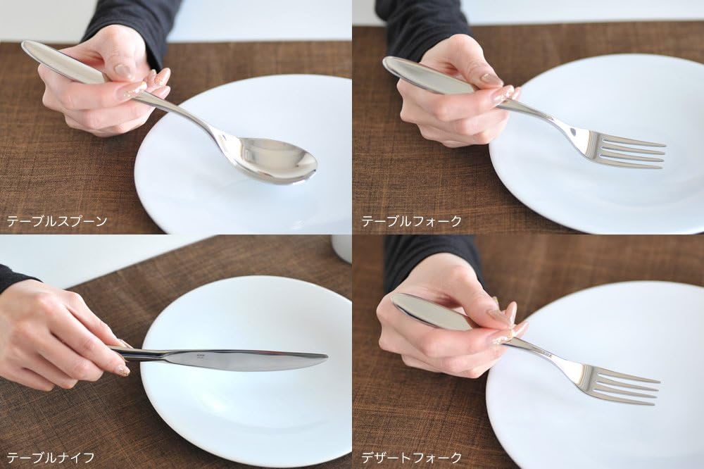 Alessi Mami 5-Piece Cutlery Set with Knife Monoblock, 18/10 Stainless Steel Mirror Polish