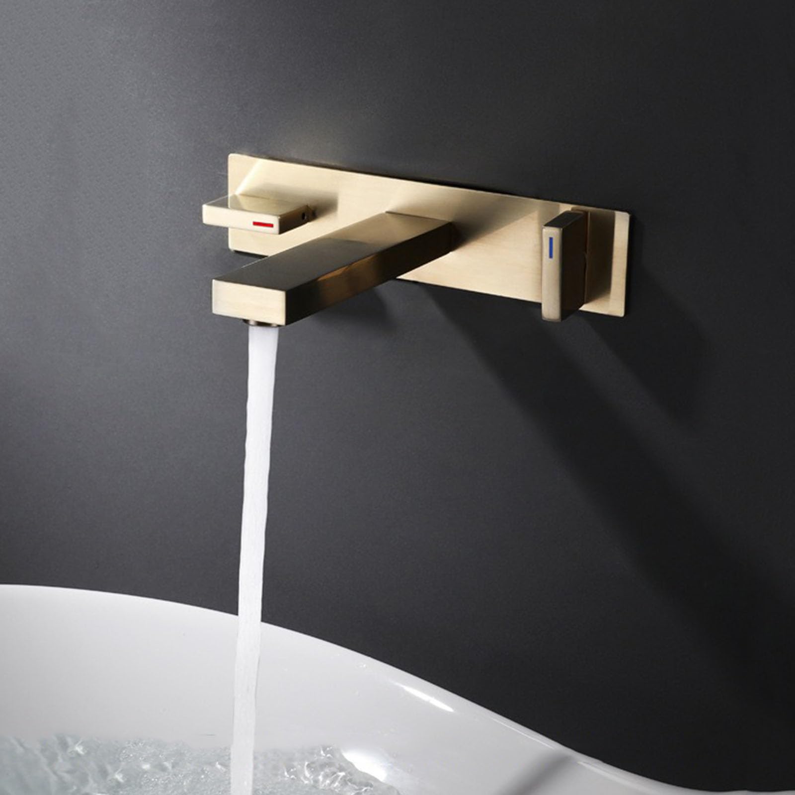 Robinet encastrable or brossé : le mitigeur lavabo haut de gamme