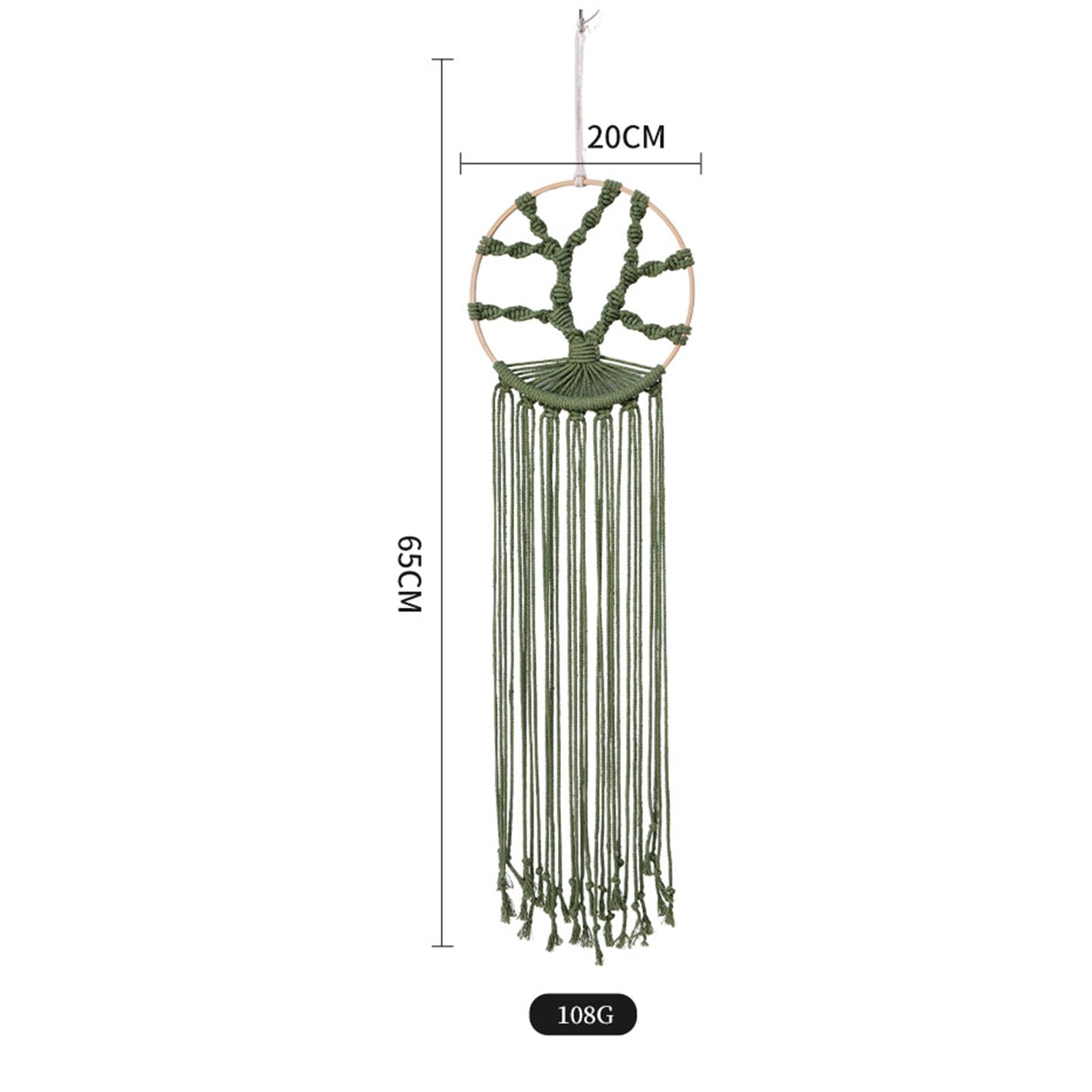 Árbol de la Vida Dream Catcher, Macrame Wall Hanging Large Dreamcatcher Tejido Boho sueño Catchers para para Teen Room Nursery Bedroom Dormitorio Chic Gift Chic Wall Decor,Green Tree of Life