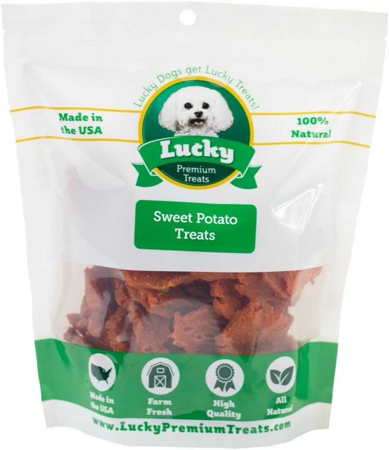 Lucky Premium Treats Sweetzies – Sweet Potato Dog Treats Made with 100% Sweet Potato for Delicious, Healthy Dog Treats for Small to Large Dogs (24 oz)