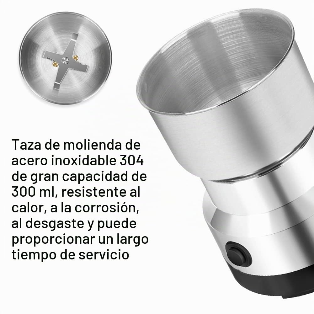 Molinillo eléctrico multiusos de café en grano, fresadora de acero inoxidable para semillas, especias, s, nueces