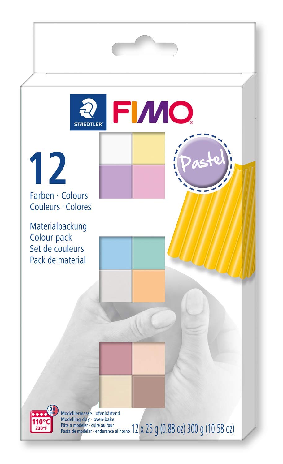 Staedtler FIMO Soft - Pasta de modelado para horno, Brilliant, 36 Blöcke Farbmix
