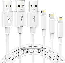 USB-A to Lightning ケーブル 2M 3本セット 急速充電 最大2.4A 高速データ転送 断線防止 高耐久コネクタiPhone14/14Pro/14ProMax/iPhone13/13Pro/13promax/12/11/XS/XR/X/8/iPad/AirPods各種対応 アイフォン ライトニングケーブル