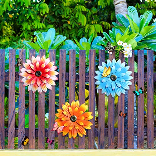 Métal 3D à suspendre set de 3 fleurs multicouches robustes de 20,3 cm - 7