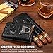 CiTree Cigar Case, Genuine Leather Cigar Travel Case with Cutter (for 3 Cigars)