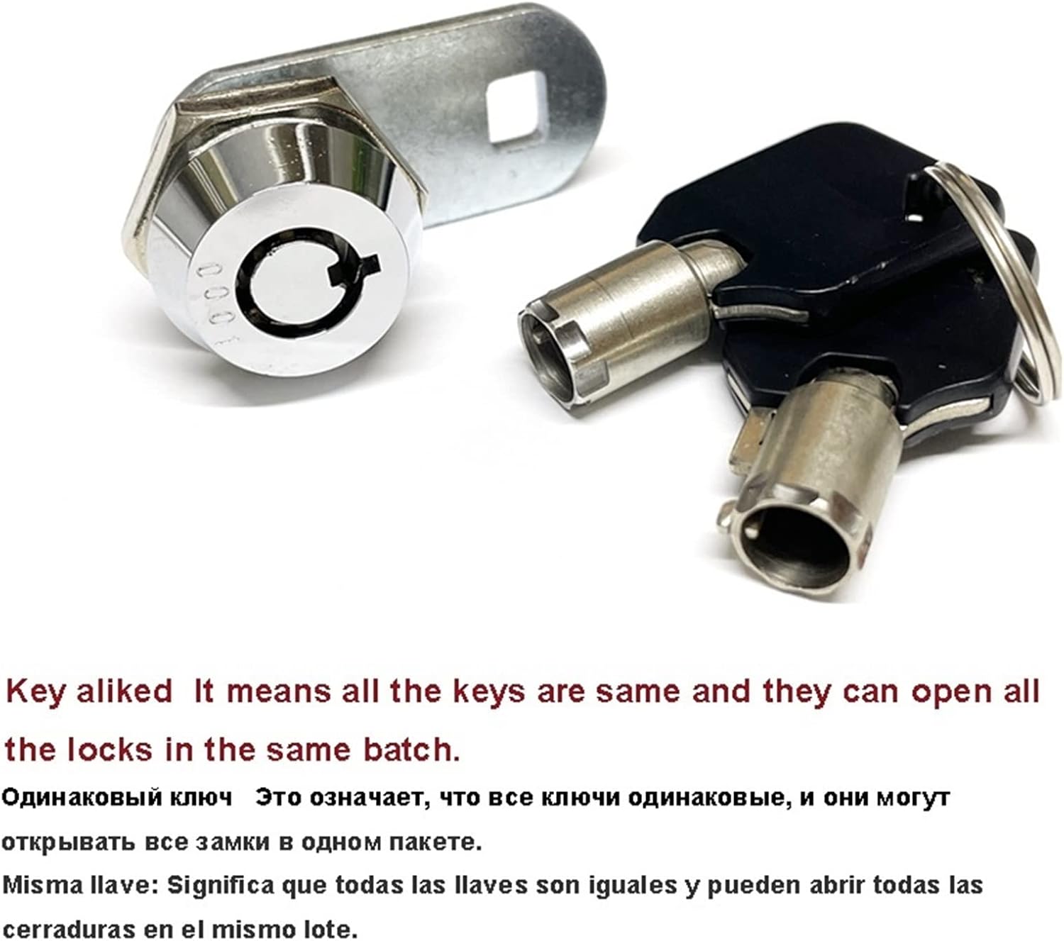 Same Key Tubular Cam Lock Machine Mailbox Furniture Drawer Changing Cabinet Door Swivel Tongue Lock 1001XS F 1Pcs