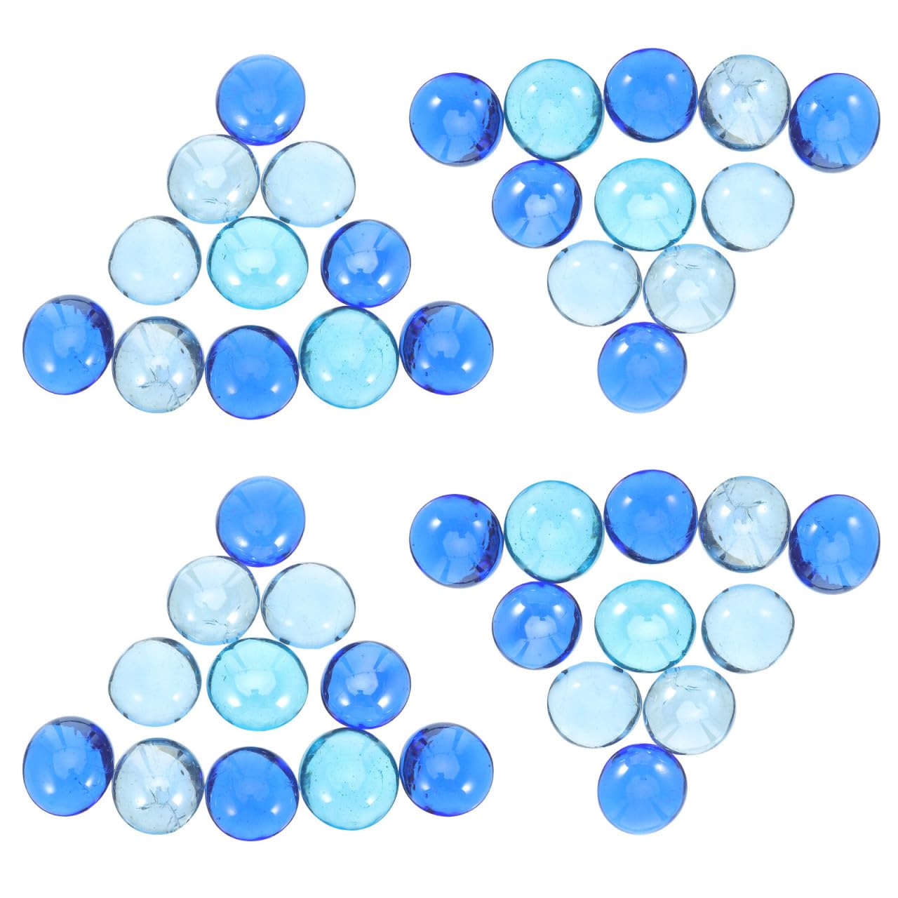 Galets verre décoratifs bleus STOBAZA plats pour aquarium et vase