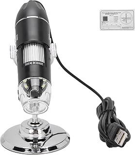 Digital Microscope, 1600X HD Handheld USB Digital Microscope Magnification Coin Microscope Portable Electronic Microscope Inspection Camera with 8 Adjustable LED Lights Kids Outside Use