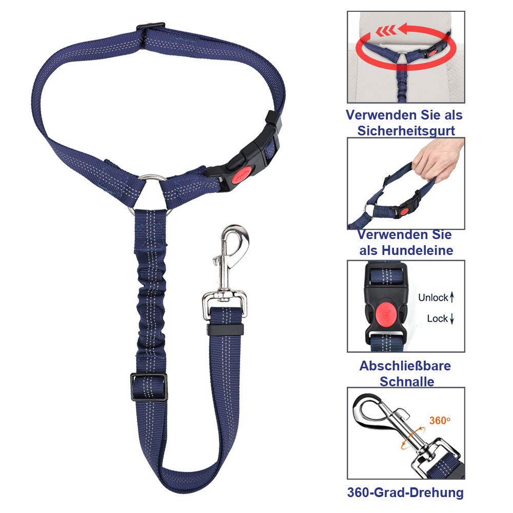 CGBOOM Ceinture De Sécurité Universelle Pour Chien Pour Appuie-tête De