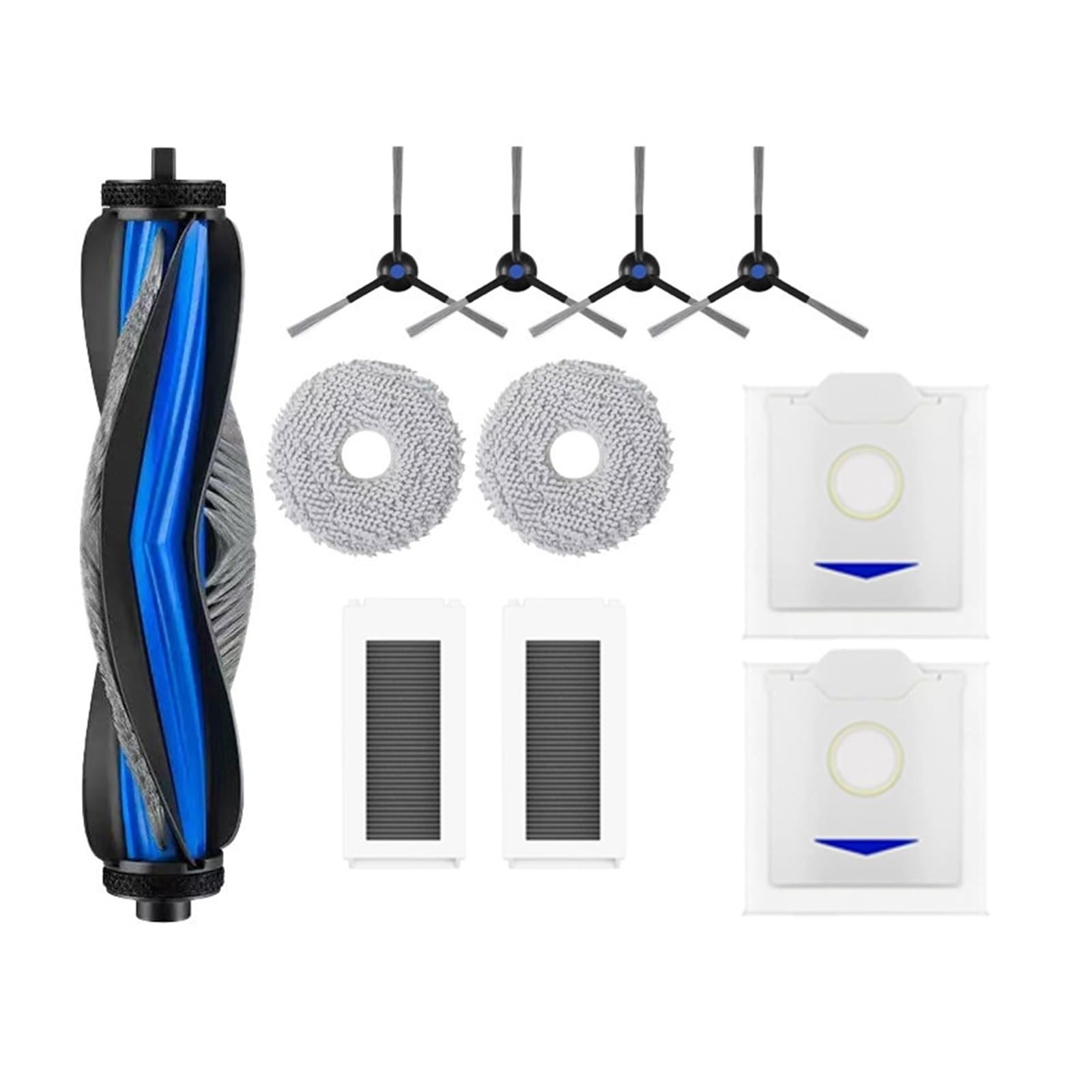 Shiketong Robot Vacuum Accessories Set,Compatible For Ecovacs,Compatible For Debot,N30 Omni N30 Pro Omni Main Side Brush Filter Mop Dust Bag Robot(11pcs)