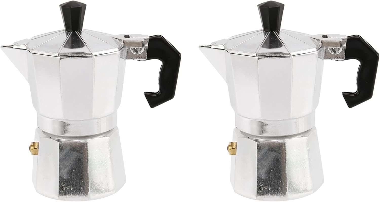 Pasotim 2 x Aluminium Italian Stoves Top / Mocha Espresso Coffee Maker