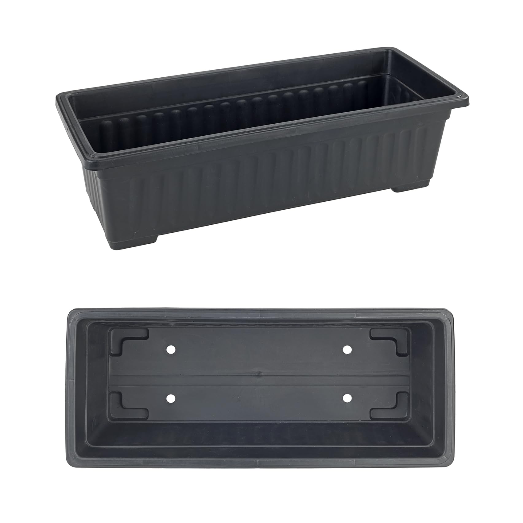 Maximex Lit surélevé Jardin Vertical 4 Niveaux pour Balcon et terrasse bacs Amovibles Plastique résistant aux intempéries 56,5 x 108 x 62 cm Noir