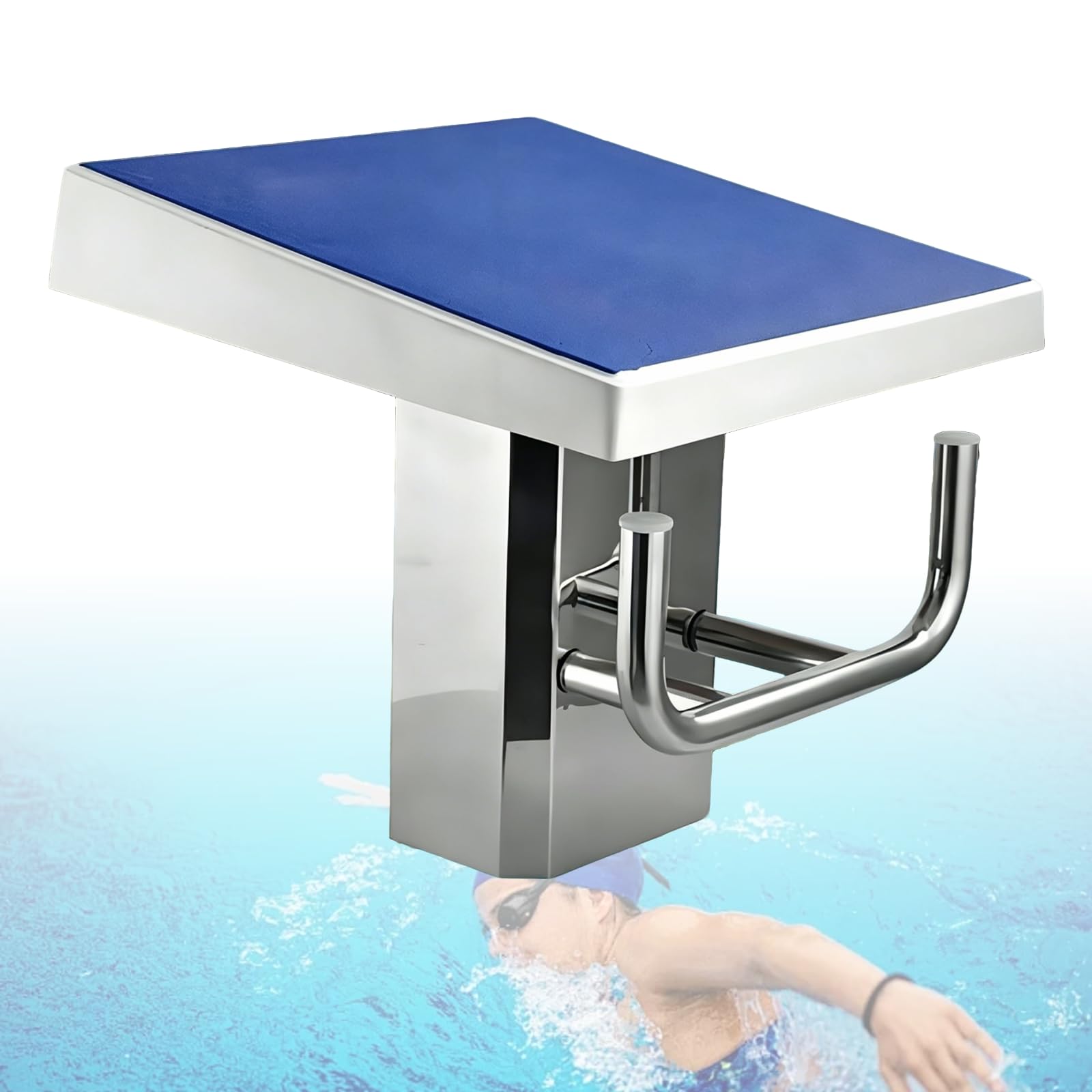 ZHENYUWANG Swimming Starting Platform With Anti-Slip Properties, Made Of 304 Stainless Steel, 15° Inclined Professional Diving Platform