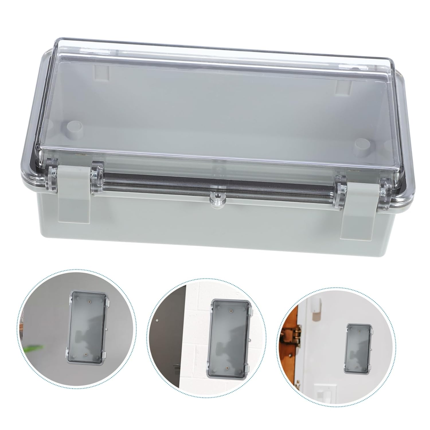 4pcs Outdoor Junction Box Electrical Enclosure Hinged Cover for Garden Lights Street Lighting and Outdoor Wiring