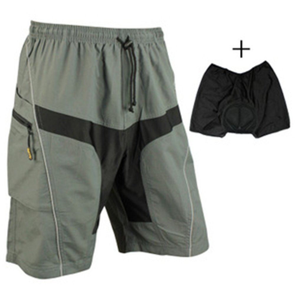 Mens' Mountain Loose-fit Biking Shorts Padded Coolmax Cycling MTB Short