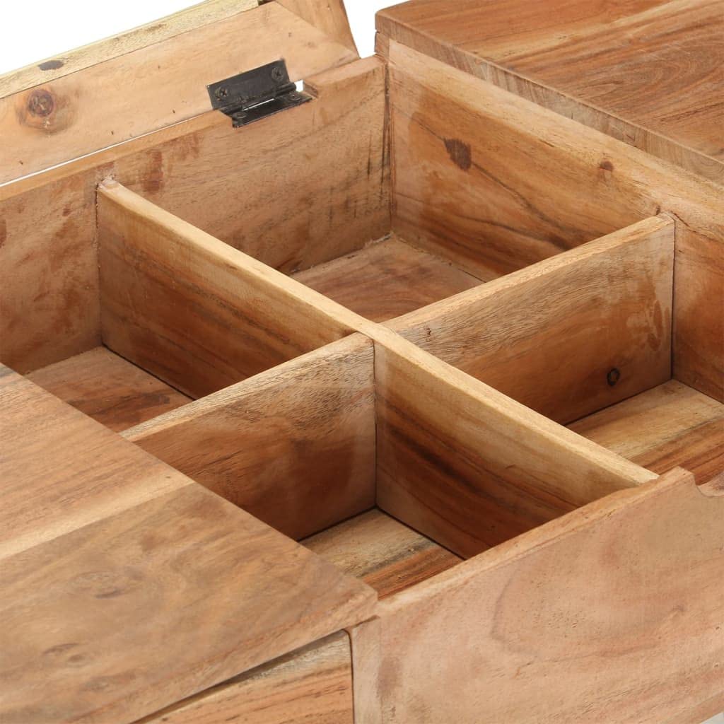 vidaXL Coiffeuse avec Miroir 112x45x76 cm Bois d'acacia Massif