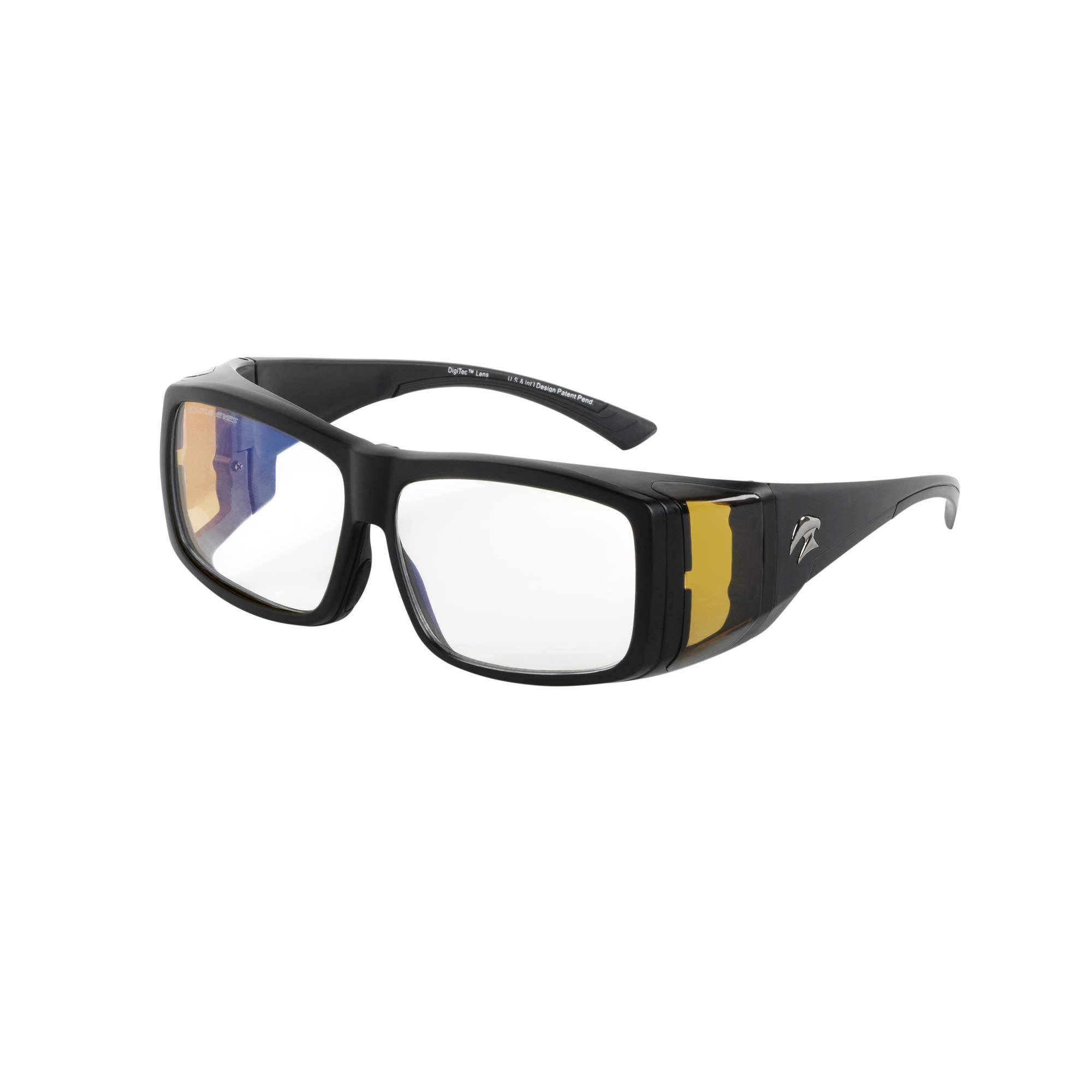 Eagle Eyes 3in1 SuperSight System FitOns Full Frame - The Magnetic Clip-on Fit Over Glasses - Computer Lens Based Frame/Polarized Sunglass Clip-on/Night Driving Clip-on