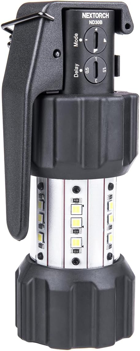 NEXTORCH ND30B Civilian Electronic Distraction Device, 11,000 Lumen Strobe Light & 130dB Audio Output in Rubber for Training, Home Security and Emergency Signaling