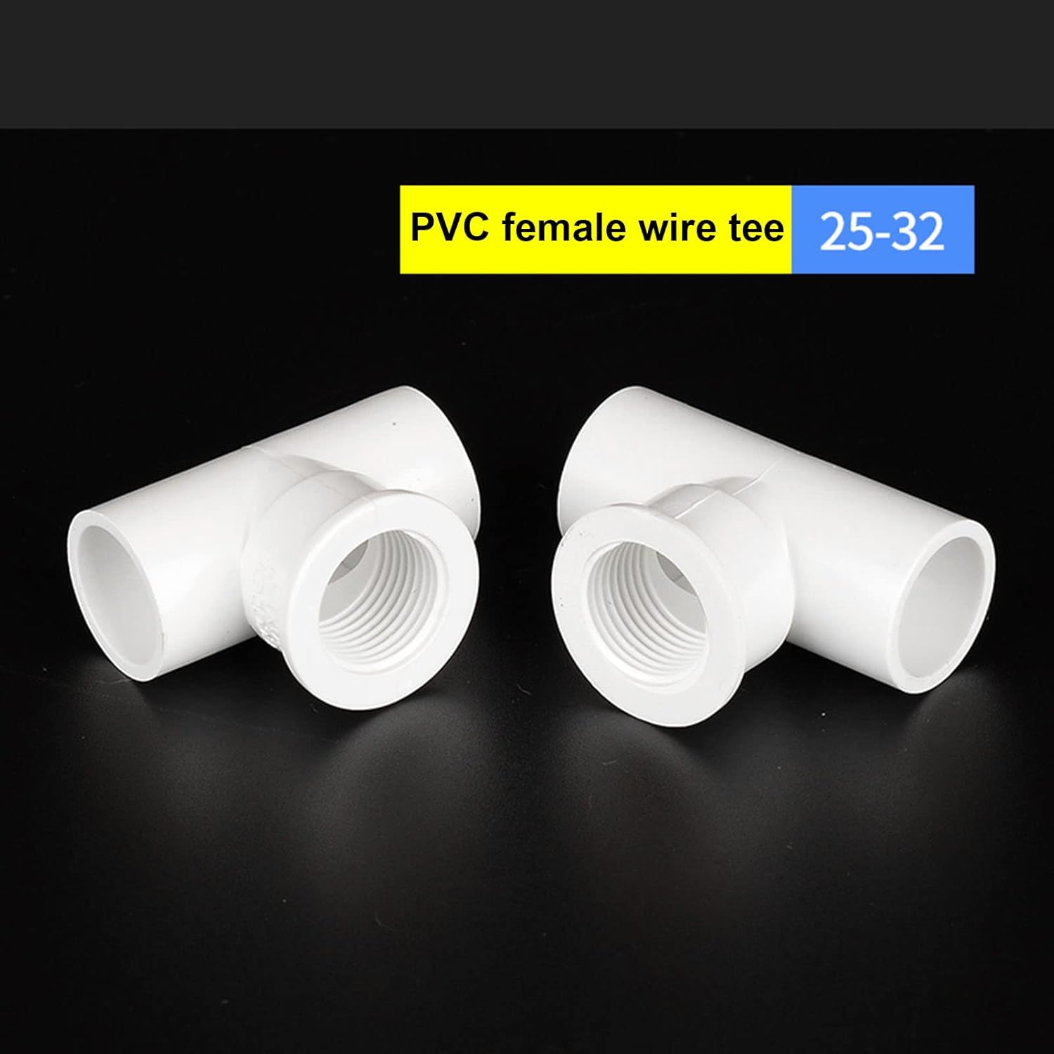 10 Pack PVC Female G Threaded Reducing Nipple Fitting - 3-Way Tee Connectors for DIY Projects & Structures(25*g6″)