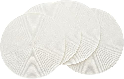 Miniatura 14 de Winknowl Juego de 6 manteles individuales redondos trenzados, lavables, resistentes al calor, para mesas de cocina, comedor, manteles individuales