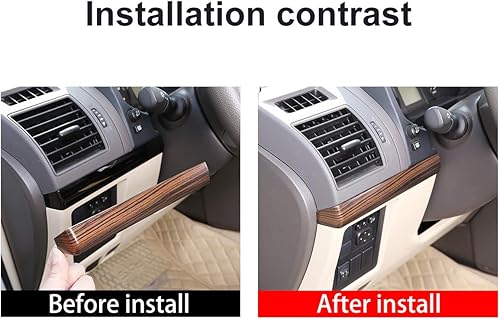 Miniatura 2 de YIWANG Tira de plástico ABS para decoración del lado del pasajero, 2 piezas para Toyota Land Cruiser Prado FJ150 150 2010-2019 conducción a la