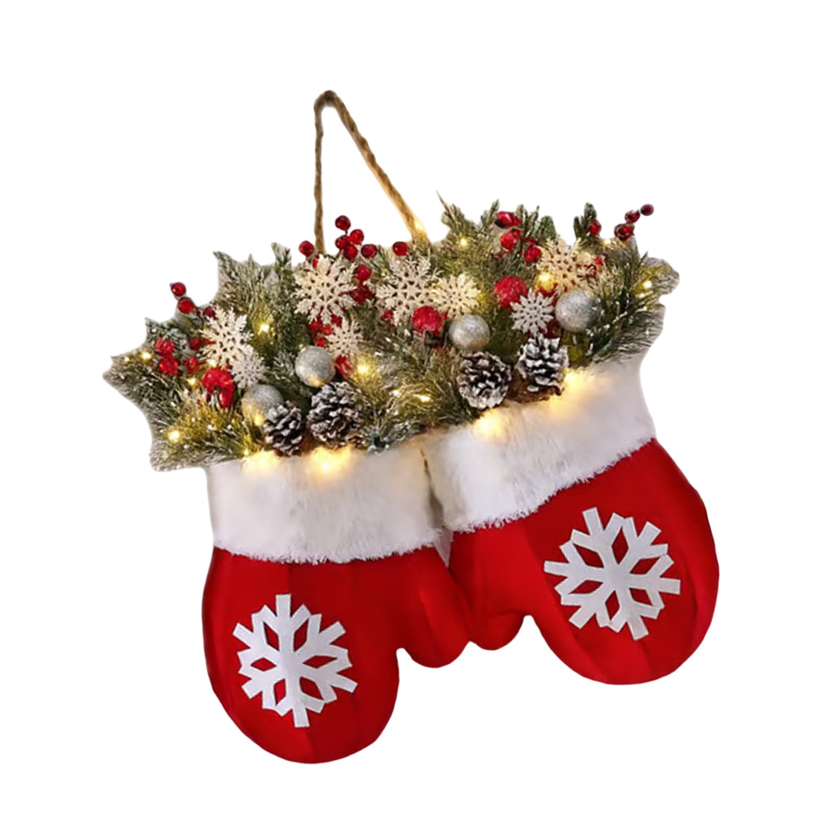 Couronne de branches de pin artificielles avec lumières pour raviver vos souvenirs de Noël