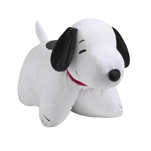 Pillow Pets Peanuts Snoopy, 16" Stuffed Animal Plush Toy | Super Soft Companion, Unfastens into a Comforting Cuddle Cushion
