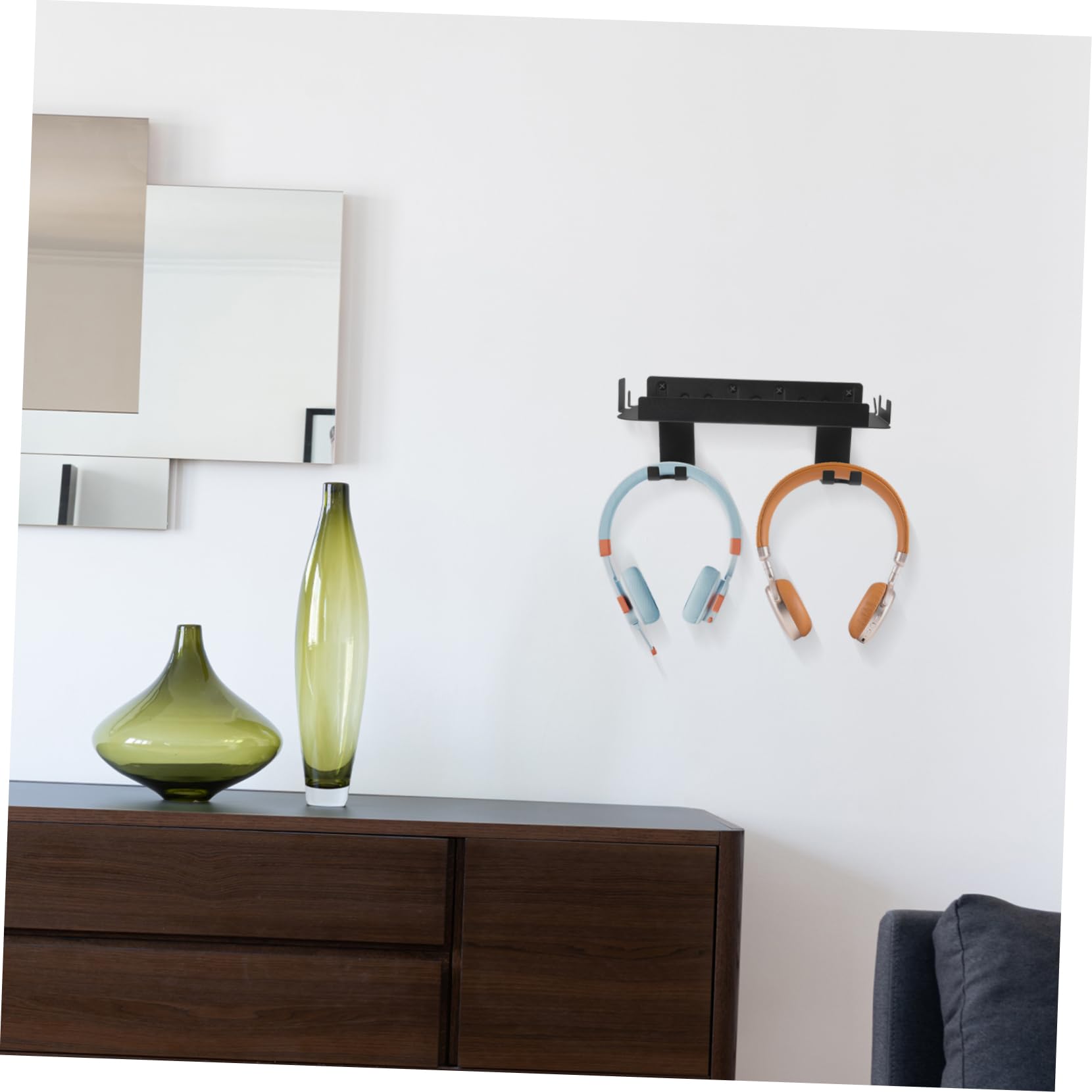 jojofuny Supporto Parete Multifunzionale Per Console Di Gioco e Accessori Porta Cuffie Supporto Per Controller e Vr Design Elegante e Stabile Per Ottimizzare Lo Spazio Di Gioco