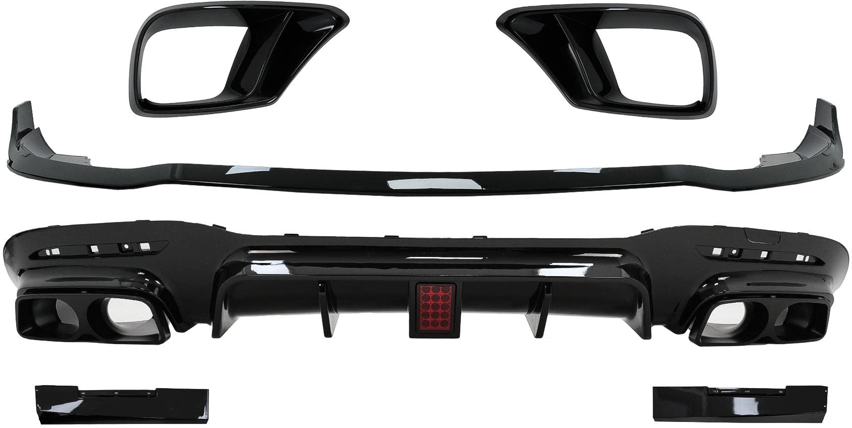 KITT CBMBW222S63FB Bumper Lip compatible with S W222 Facelift S65 S63 07.17-08.20 Diffuser