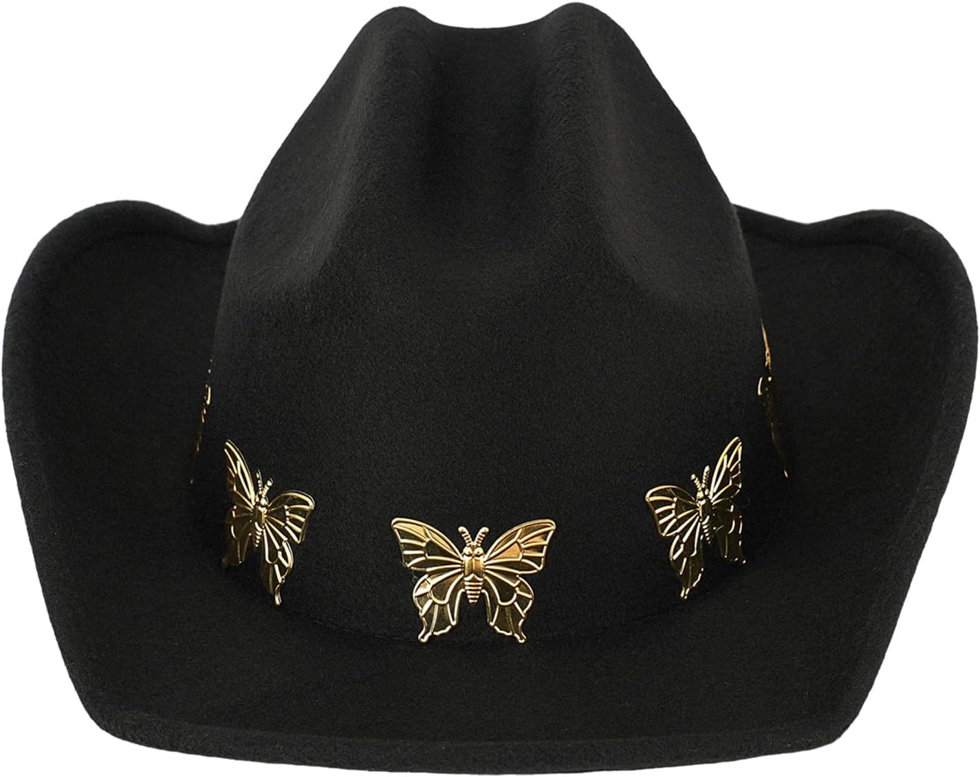 Fedoras Panama Hat Butterly Charm for Women Men Photo Props Western for Men Women Unisex Wear Headwear