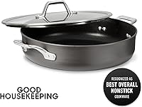 Vista 34 de Calphalon 1948259 Signature, sartén para omelette, antiadherente, anodizado y resistente., Negro