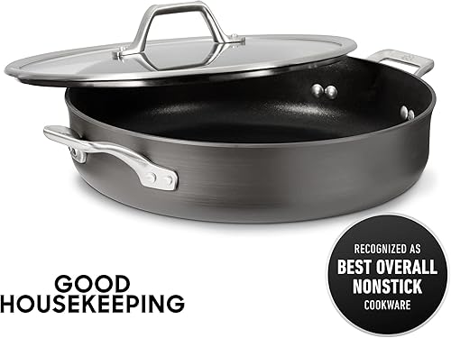Miniatura 33 de Calphalon Horno holandés antiadherente anodizado duro, 5 cuartos de galón, apto para horno, sin PFOA, negro