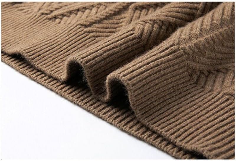 Men's Zipper Knitted Sweater Cross Border Half High Collar Thickened Warm Casual