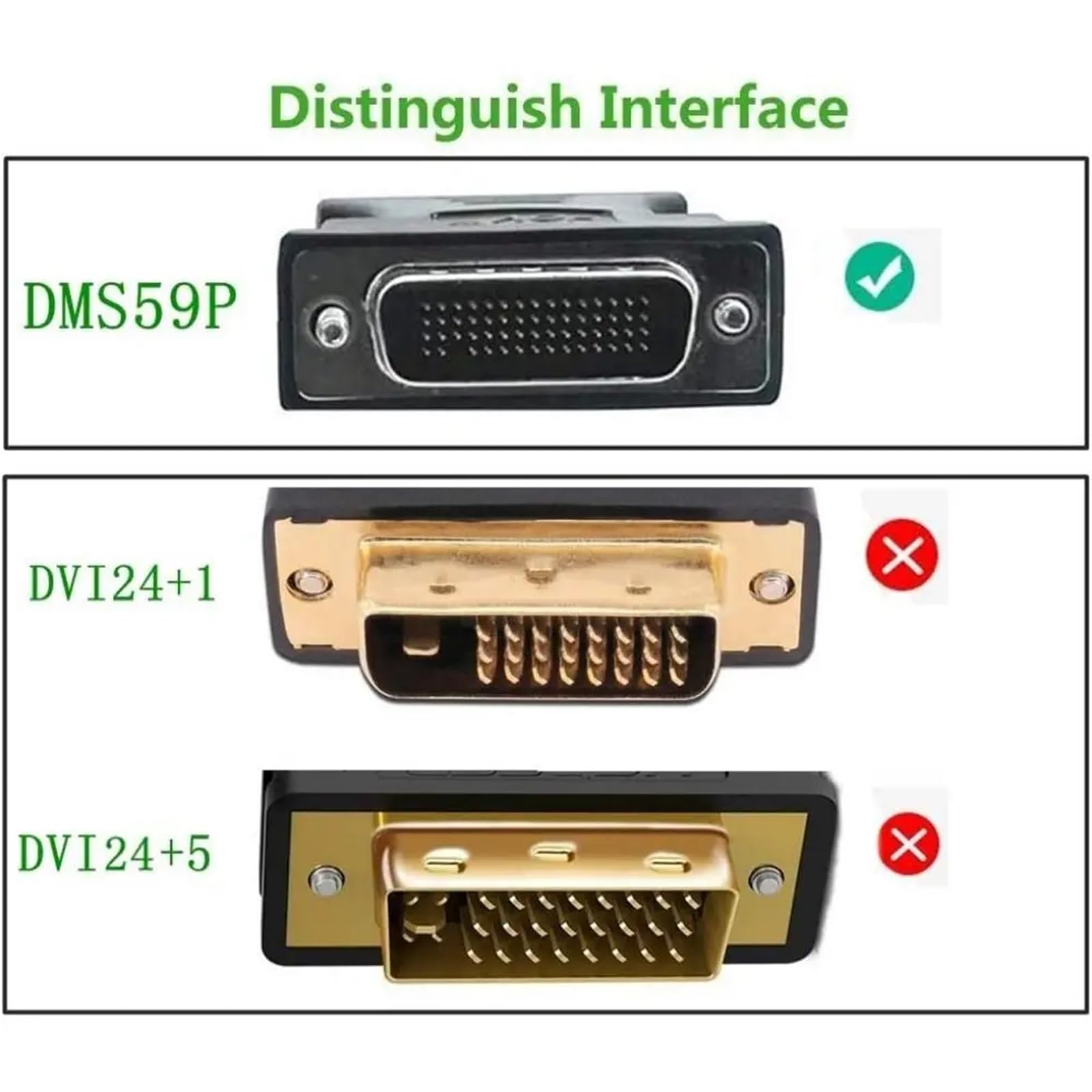LFH DMS 59Pin kabel rozgałęźny męski na 2 HDMI VGA DVI DP żeński przedłużacz do karty graficznej monitor komputerowy TV projektor (DMS 59Pin-VGA DVI)