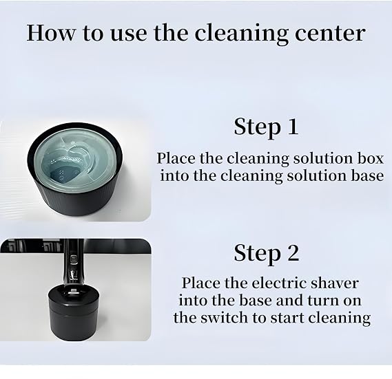 Shaver Quick-clean Base And Cleaning Liquid Compatible With Philips(3 PCS 480ml)