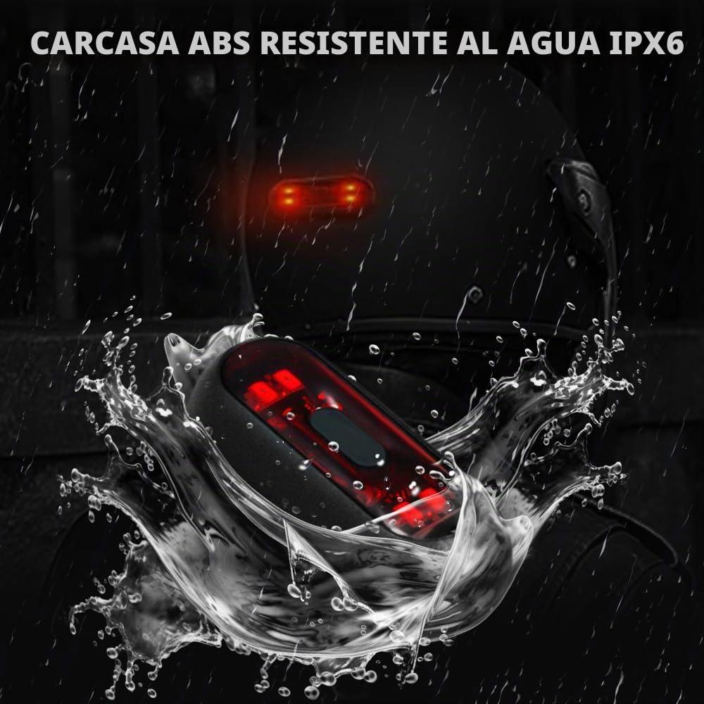 Riloer Luz Casco Bicicleta, Luz Nocturna para Casco de Motocicleta, Tira de señal de Seguridad, luz de Advertencia Universal para Casco y Mochilas de Motocicleta