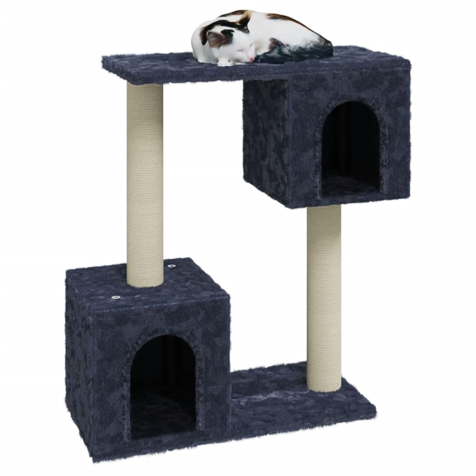 Gecheer Arbre à chat griffoir pour chats avec poteaux en sisal Gris foncé 60 cm