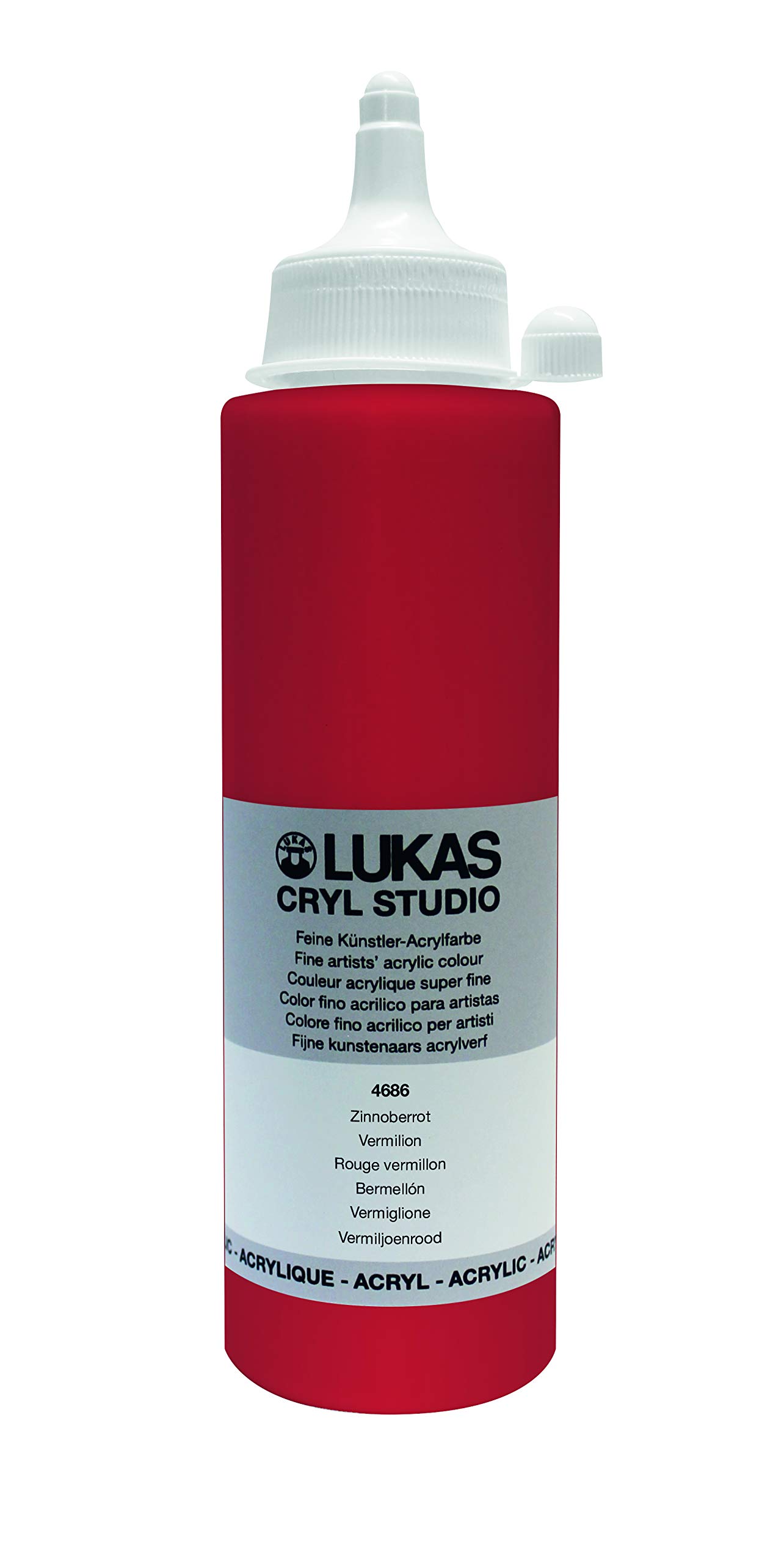 Lukas Cryl Studio 250ml Acrylic Paint, Red