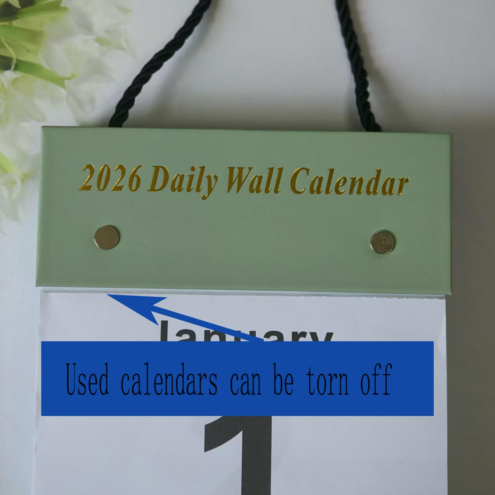 2026 Calendario Giornaliero Agenda Organizer Planner E Ornamento Staccabile | Calendario Giornaliero Da Parete Moderno per Studenti Adulti Insegnanti Soggiorno Camera da Dormitorio